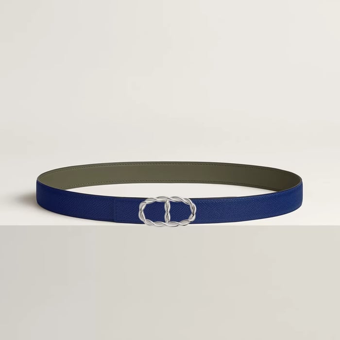 Maillon Torsade Belt Buckle & Reversible Leather Strap 24 MM