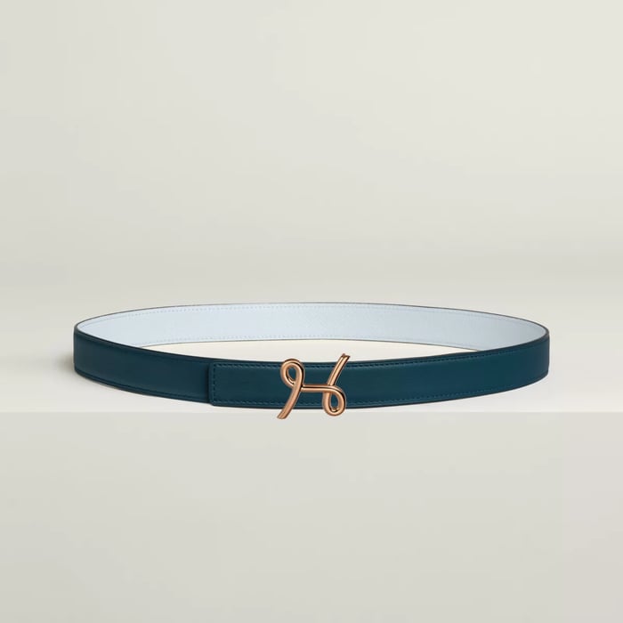 H Cursives 벨트 버클 & 리버서블 가죽 스트랩 24mm