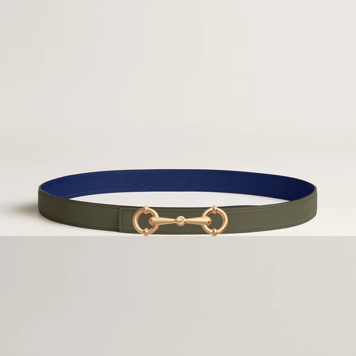 Lady Rider belt buckle & Reversible leather strap 24 mm