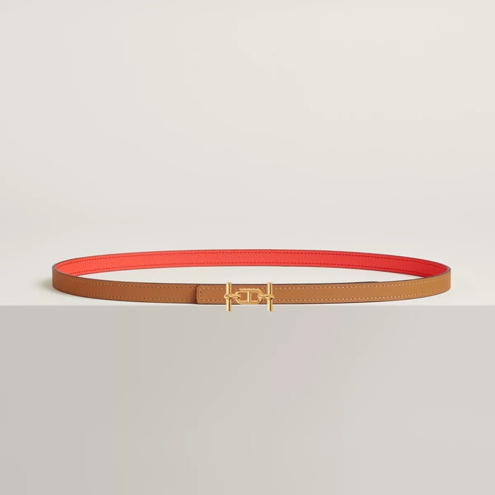 Ancre belt buckle & Reversible leather strap 13 mm