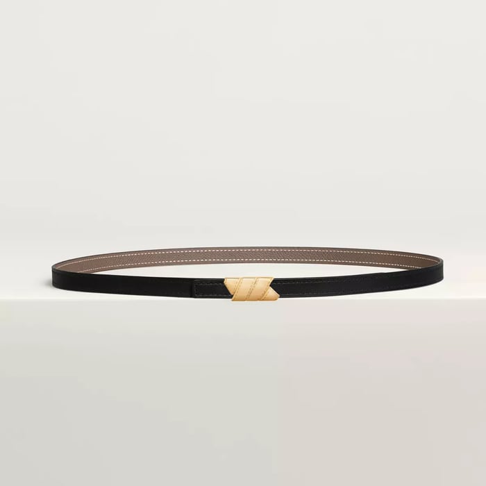 Ruban Belt Buckle & Reversible Leather Strap 13 MM