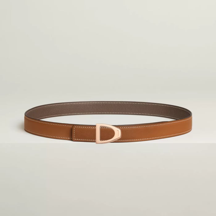 Cavaliere belt buckle & Reversible leather strap 24 mm