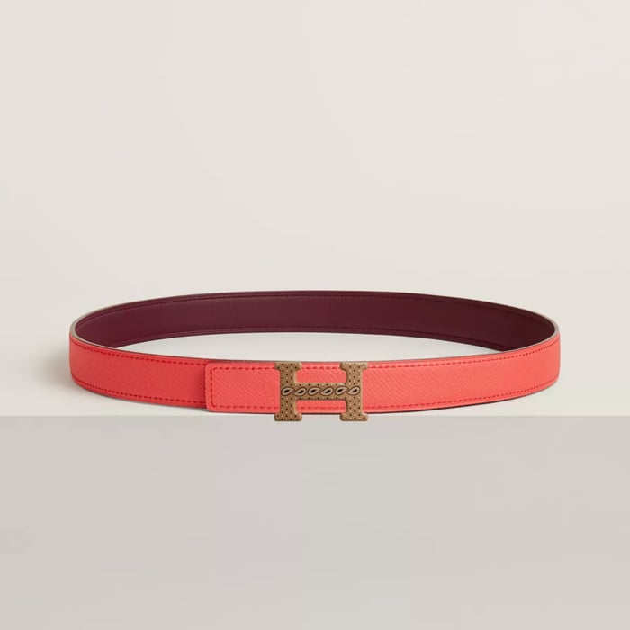 H Email Bandana Belt Buckle & Reversible Leather Strap 24 MM