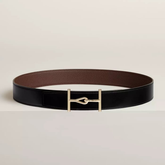 Jumbo Belt Buckle & Reversible Leather Strap 38 MM