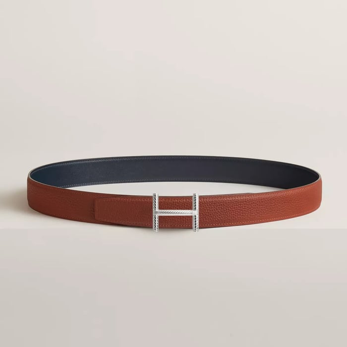 Hisseo 벨트 버클 & 리버서블 가죽 스트랩 32mm