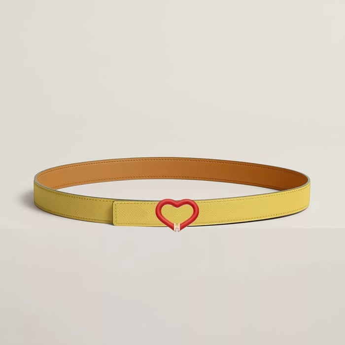 Plein Coeur Belt Buckle & Reversible Leather Strap 24 MM