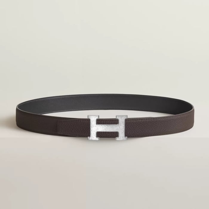 H Martelee Belt Buckle & Reversible Leather Strap 32 MM