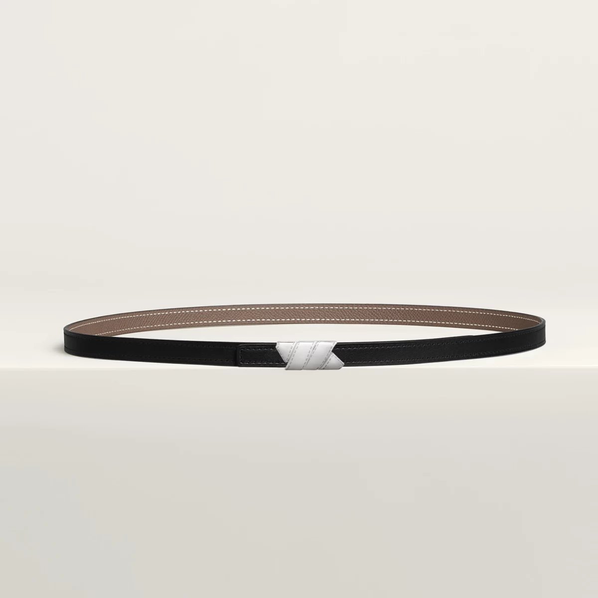 Ruban belt buckle & Reversible leather strap 13 mm
