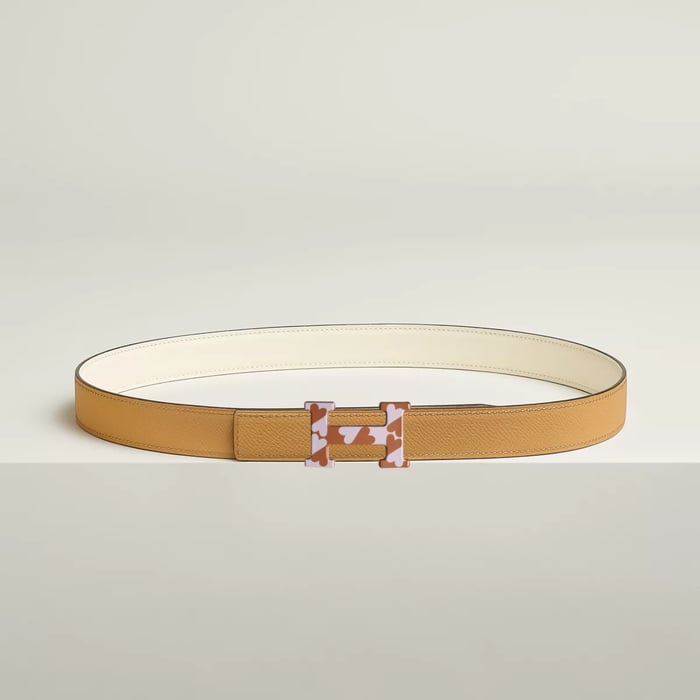 H Email Coeur Belt Buckle & Reversible Leather Strap 24 MM