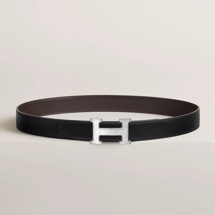 H Martelee Belt Buckle & Reversible Leather Strap 32 MM