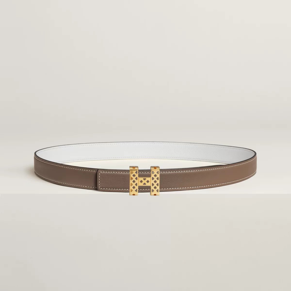 Garden Party belt buckle & Reversible leather strap 24 mm