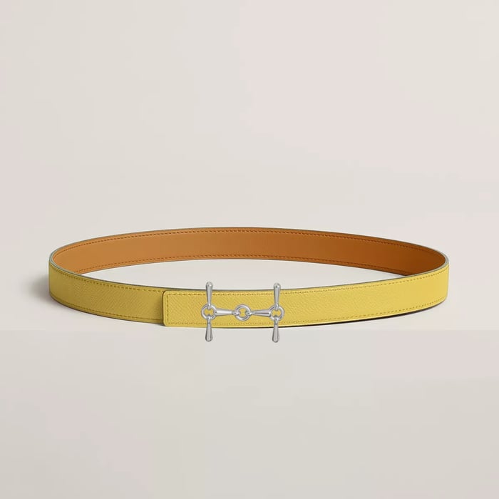 H Equestre Belt Buckle & Reversible Leather Strap 24 MM