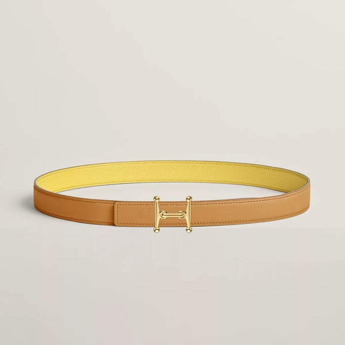 Mors H belt buckle & Reversible leather strap 24 mm