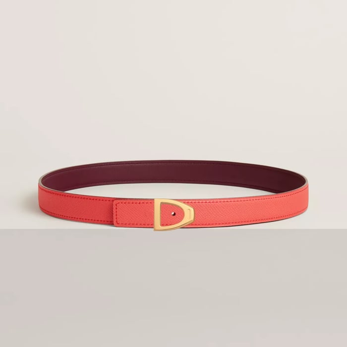 Cavaliere Belt Buckle & Reversible Leather Strap 24 MM