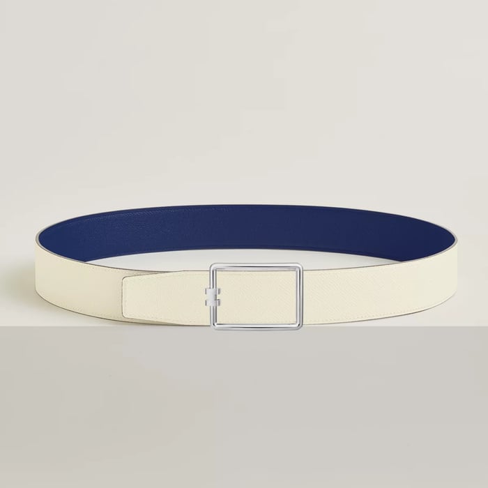 Tube H Belt Buckle & Reversible Leather Strap 38 MM