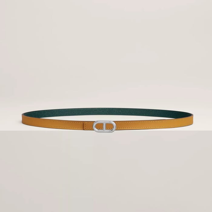 Maillon H belt buckle & Reversible leather strap 13 mm
