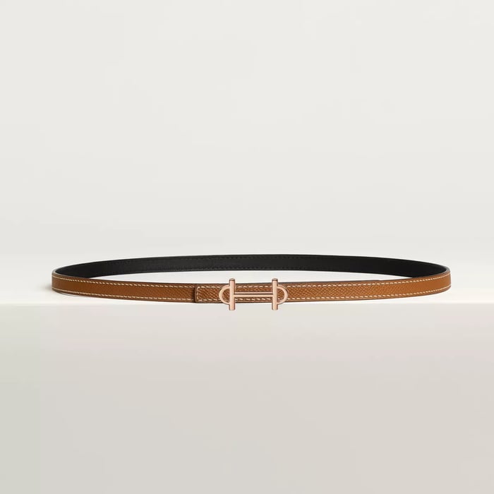 Gamma Belt Buckle & Reversible Leather Strap 13 MM