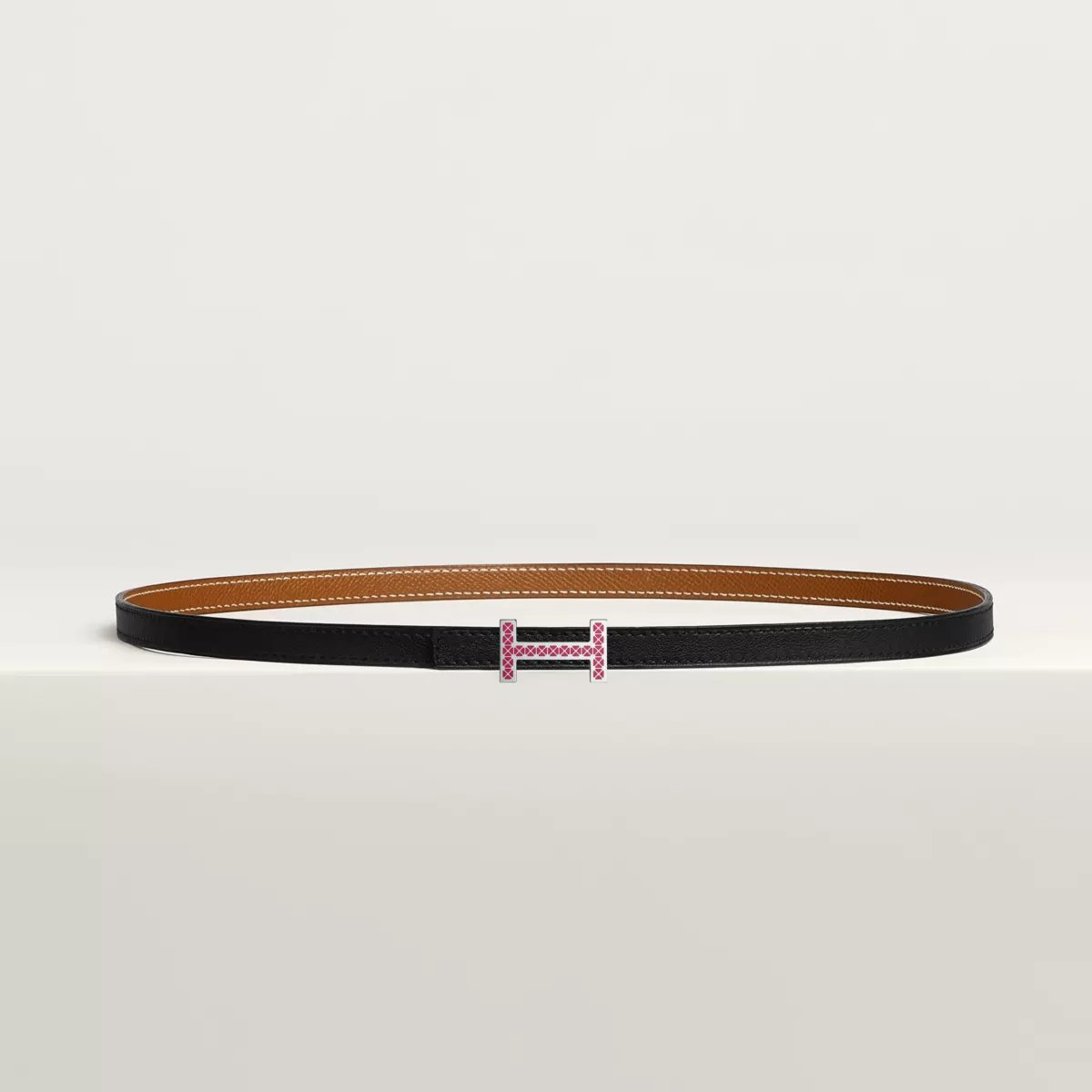 Boucle de ceinture Focus Médor Laquée & Cuir de ceinture réversible 13 mm