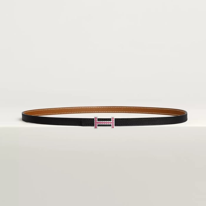 Focus Medor Laquee Belt Buckle & Reversible Leather Strap 13 MM