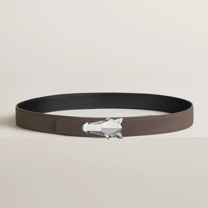 Destrier Belt Buckle & Reversible Leather Strap 32 MM