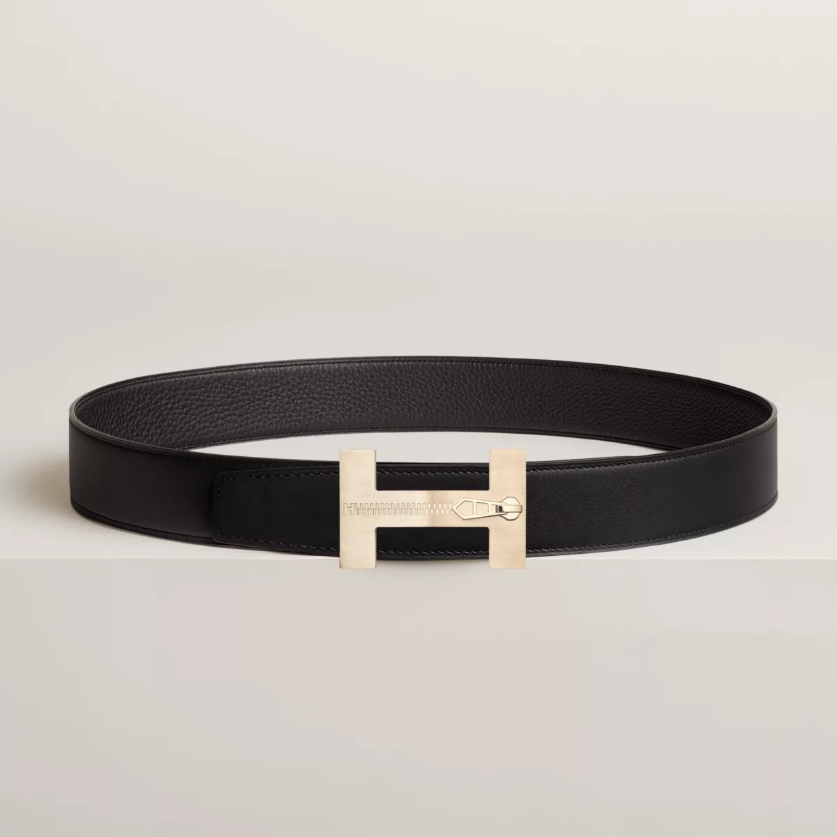 Quizz Ferme-Tout belt buckle & Reversible leather strap 38 mm