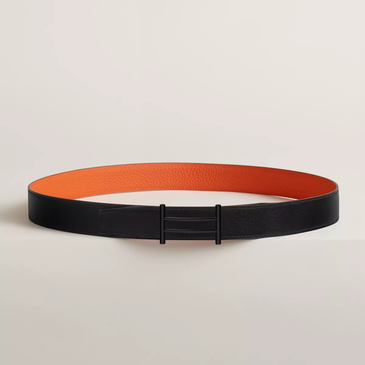 Rider belt buckle & Reversible leather strap 32 mm