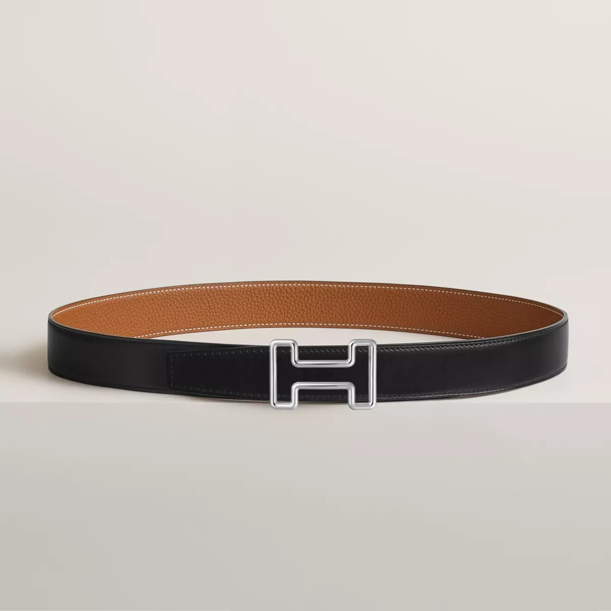 Tonight belt buckle & Reversible leather strap 32 mm