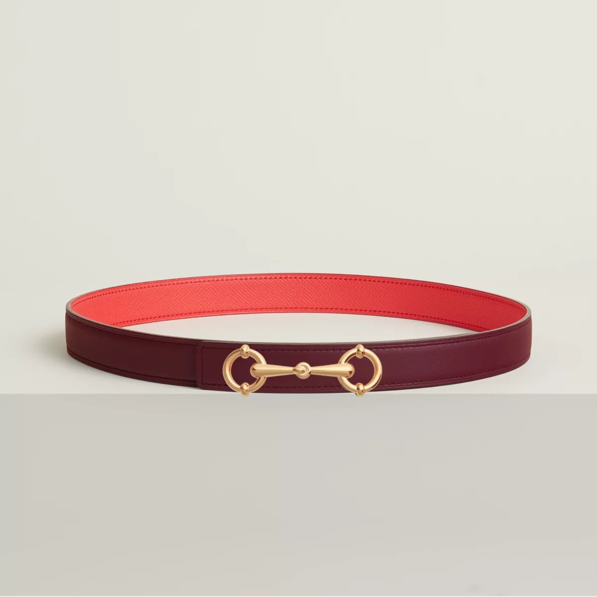 Boucle de ceinture Lady Rider & Cuir de ceinture réversible 24 mm