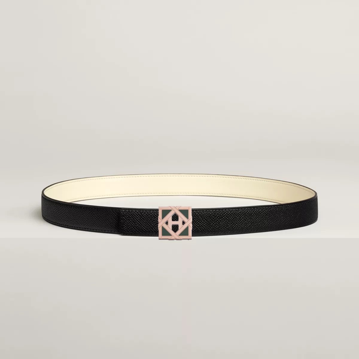 H Roseraie belt buckle & Reversible leather strap 24 mm