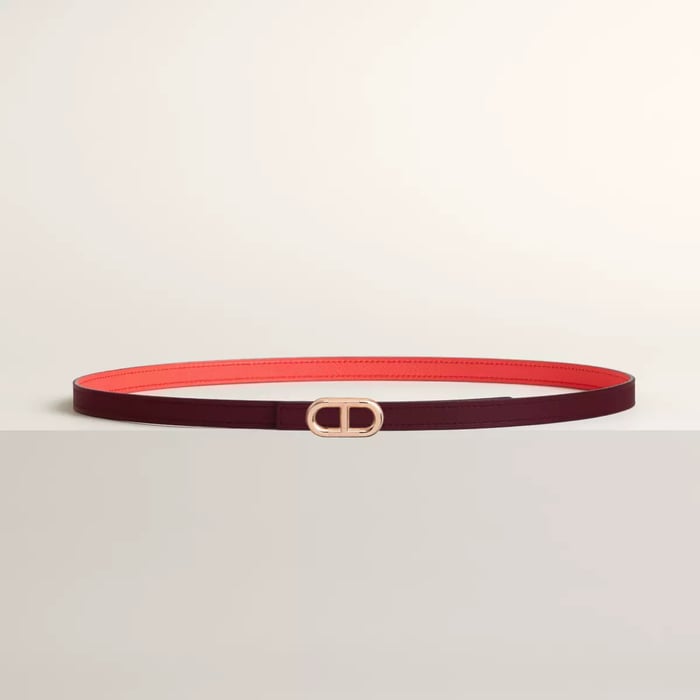 Maillon H belt buckle & Reversible leather strap 13 mm