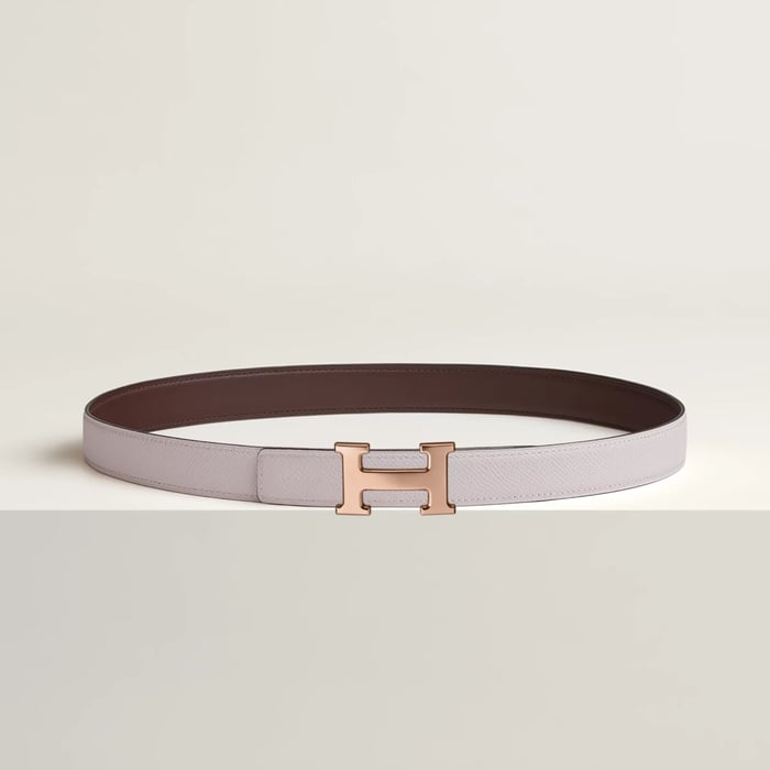 Mini H Belt Buckle & Reversible Leather Strap 24 MM