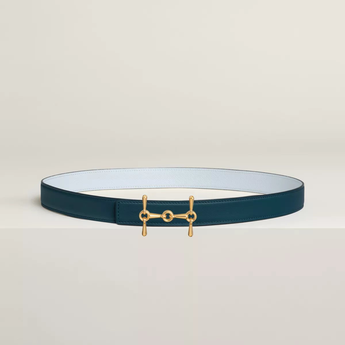 H Equestre 벨트 버클 & 리버서블 가죽 스트랩 24mm