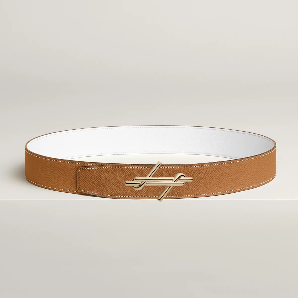 H Noue belt buckle & Reversible leather strap 38 mm