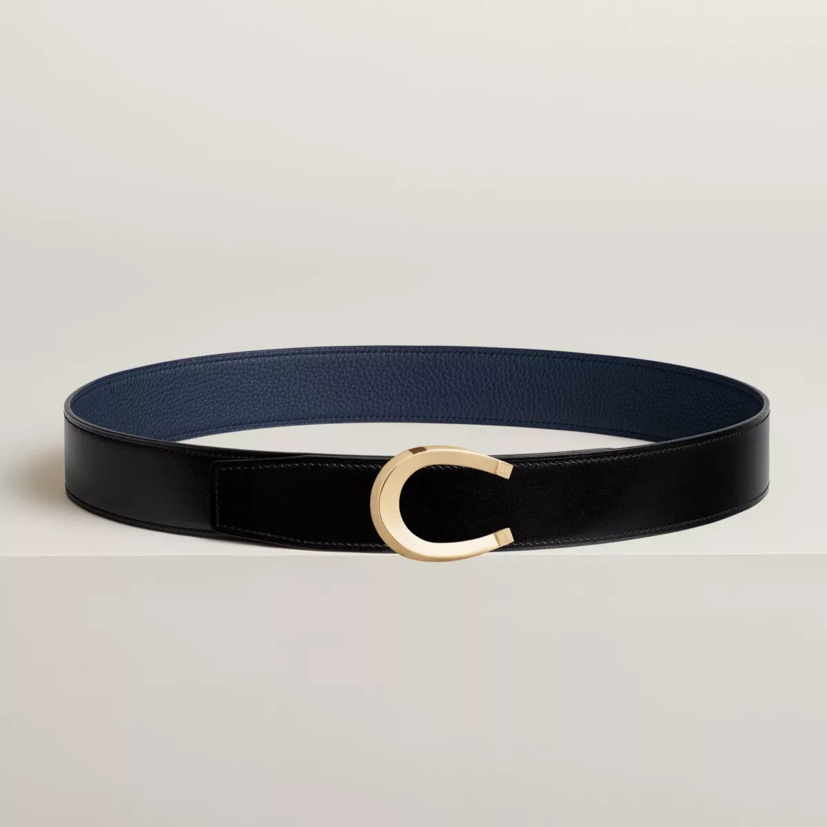 Luck belt buckle & Reversible leather strap 38 mm