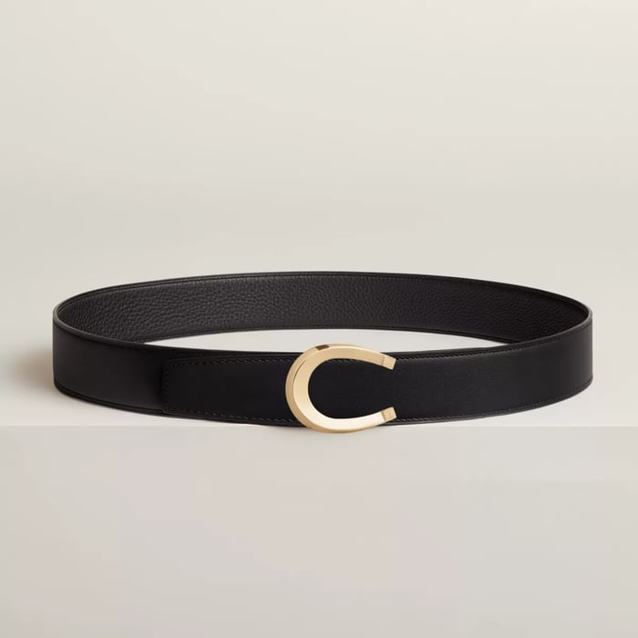 Luck Belt Buckle & Reversible Leather Strap 38 MM