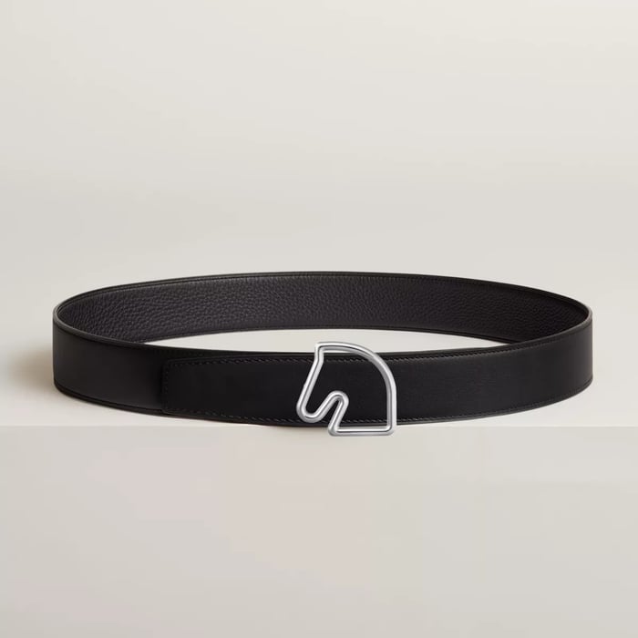 Tete De Cheval Belt Buckle & Reversible Leather Strap 38 MM