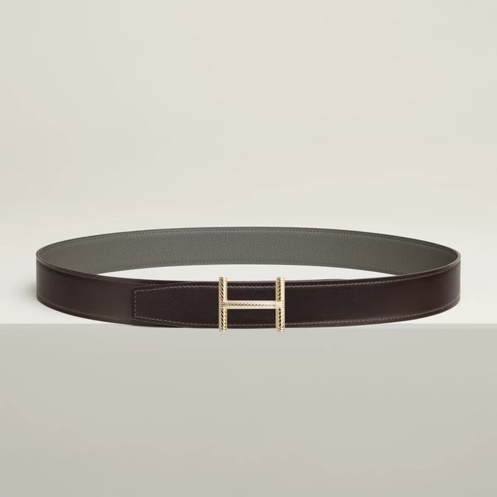 Hisseo 벨트 버클 & 리버서블 가죽 스트랩 32mm