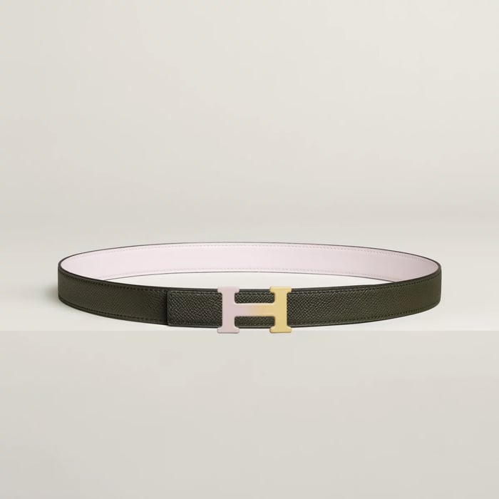 H Email Fusion Belt Buckle & Reversible Leather Strap 24 MM