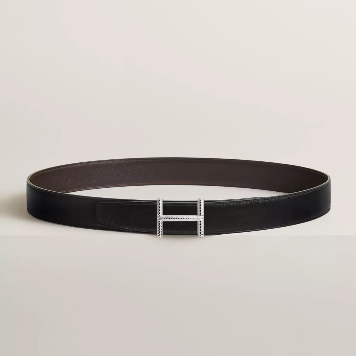 Hisseo 벨트 버클 & 리버서블 가죽 스트랩 32mm