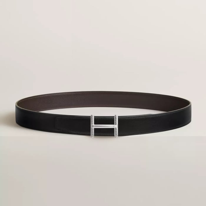 Hisseo Belt Buckle & Reversible Leather Strap 32 MM