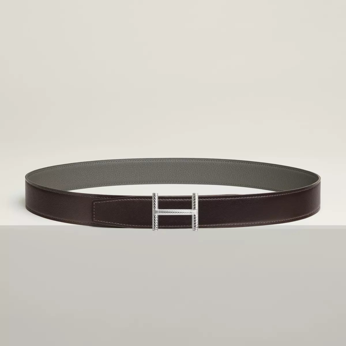 Hisseo 벨트 버클 & 리버서블 가죽 스트랩 32mm