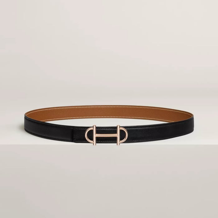 Gamma belt buckle & Reversible leather strap 24 mm