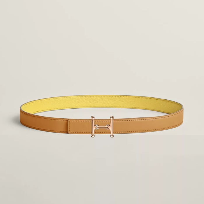 Mors H belt buckle & Reversible leather strap 24 mm
