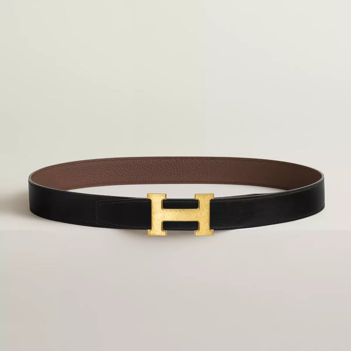 H Martelee Belt Buckle & Reversible Leather Strap 32 MM