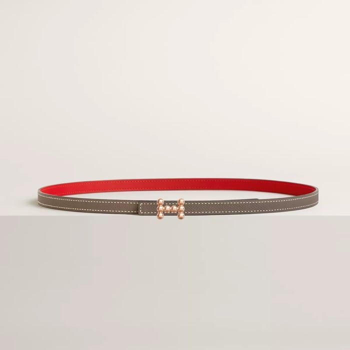 Bubble Belt Buckle & Reversible Leather Strap 13 MM