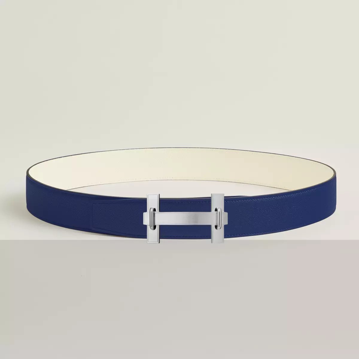 H Jumping belt buckle & Reversible leather strap 38 mm