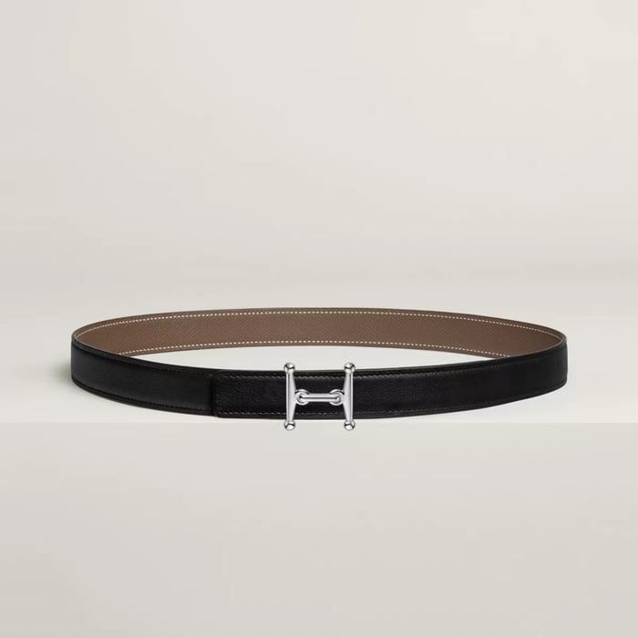 Mors H belt buckle & Reversible leather strap 24 mm