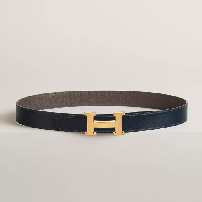 H 벨트 버클 & 리버서블 가죽 스트랩 32mm