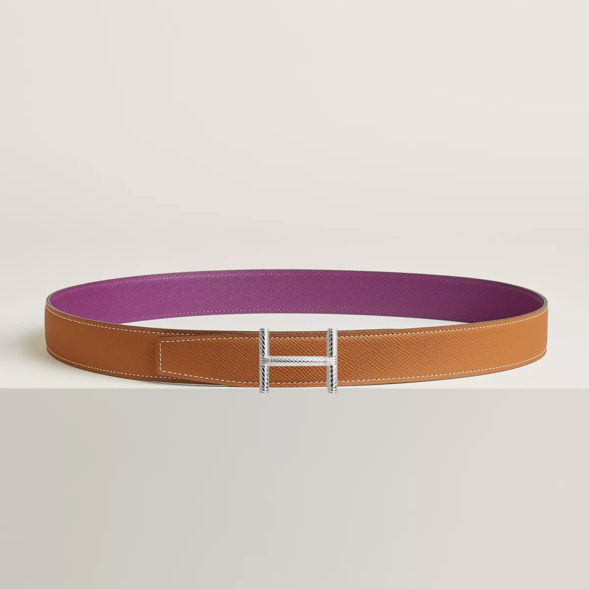 Hisseo belt buckle & Reversible leather strap 32 mm