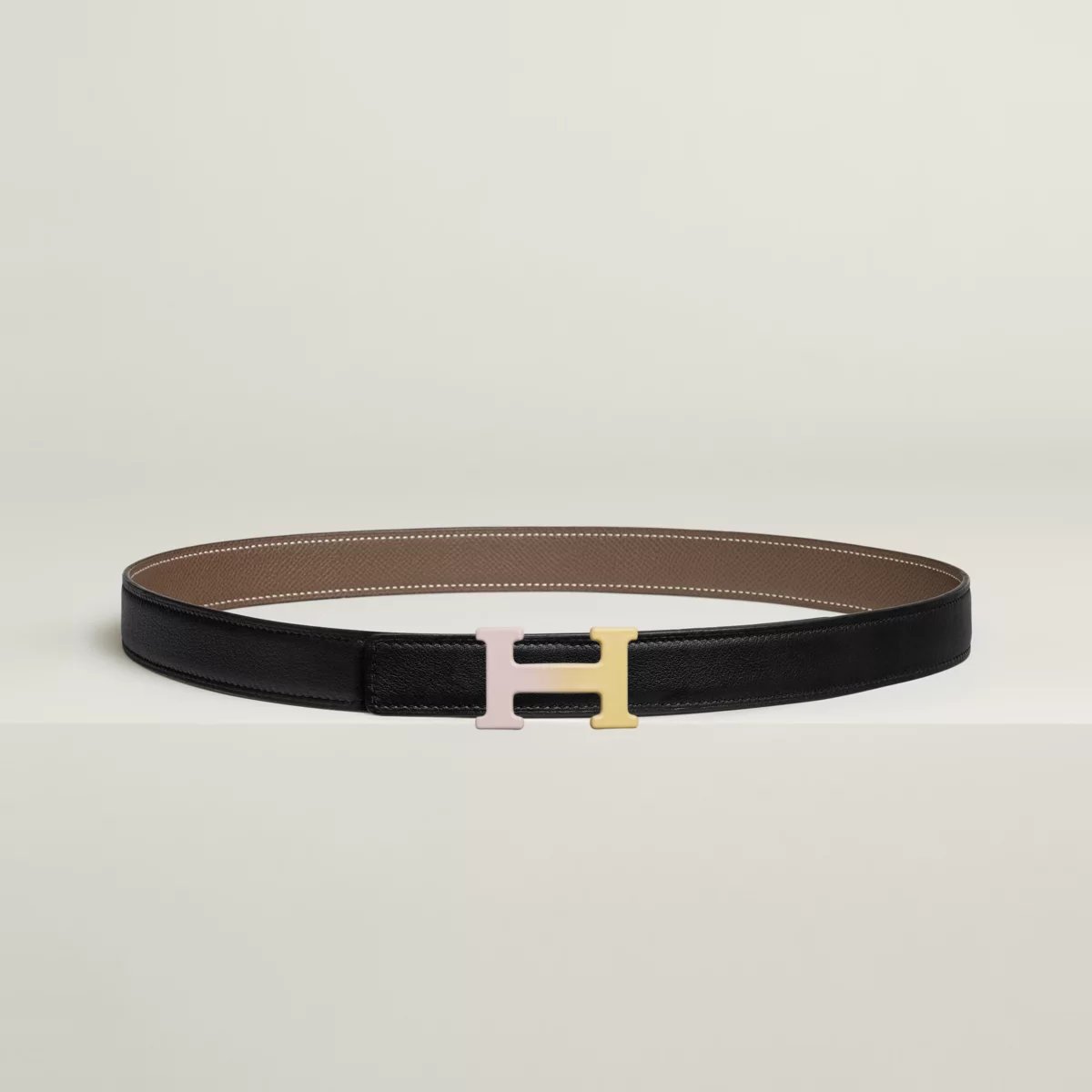 H Email Fusion belt buckle & Reversible leather strap 24 mm